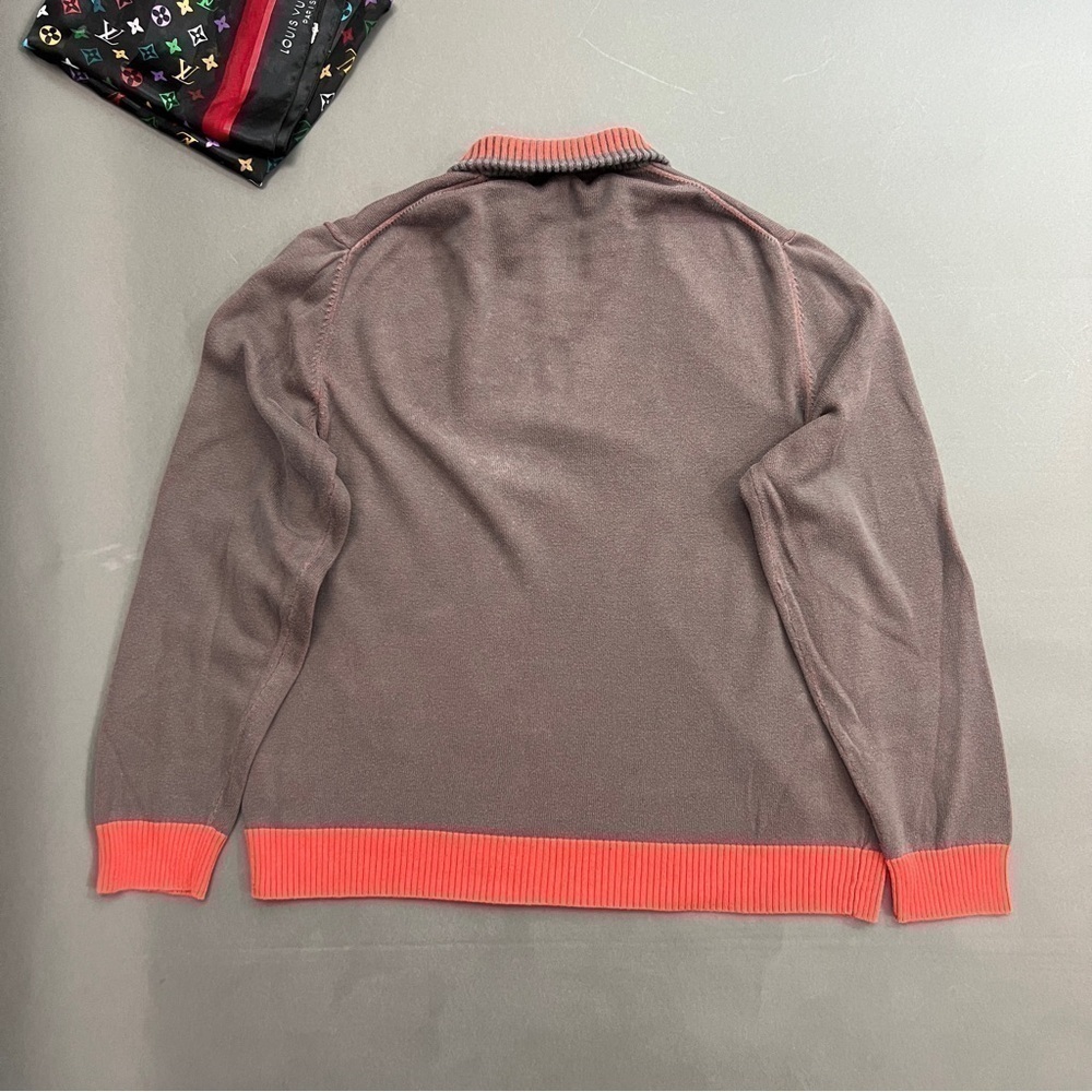2 Tone Quarter Zip Knit Pullover Sweater - Picture 2 of 10